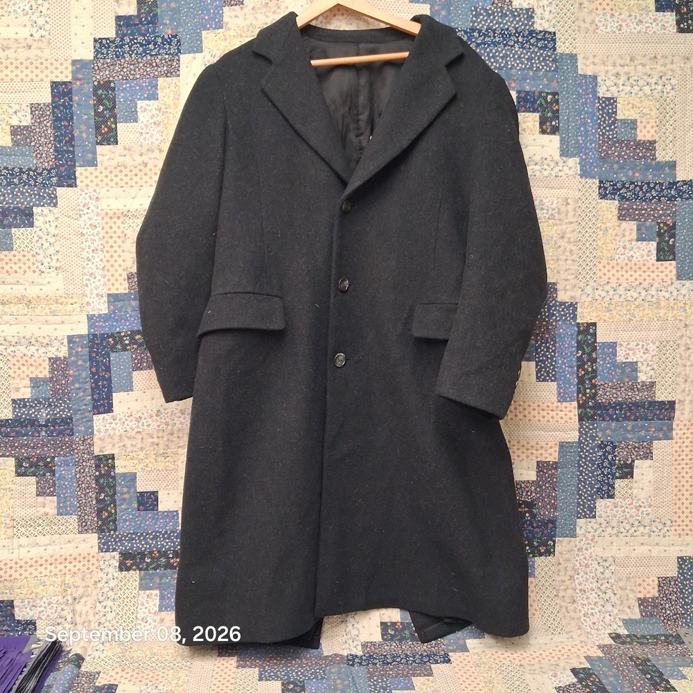 Mackenzie Coat Co Mens Topcoat Size 40 Regular Wool Thinsulate Lined Union USA
